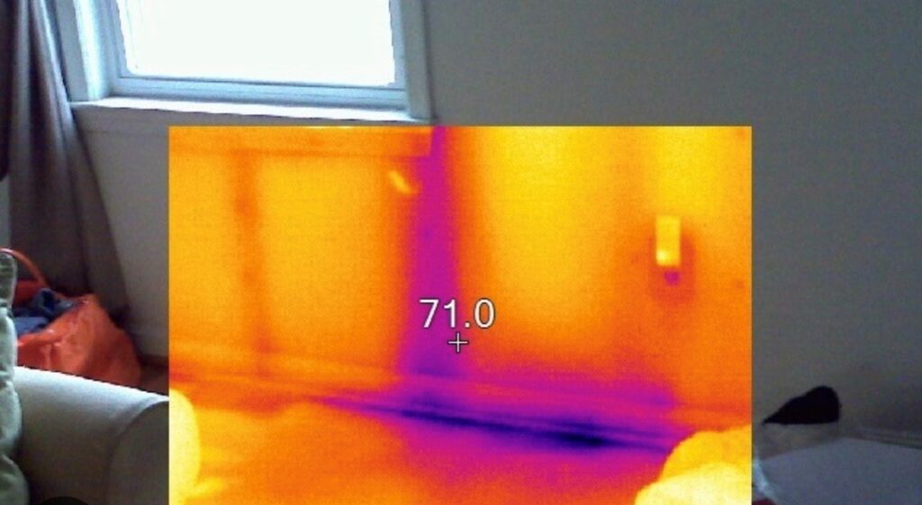 wall view thermal roof leak detecting imaging gun