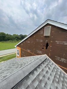 no house wrap behind the siding and large holes in the exterior paneling